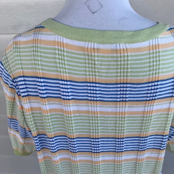St. John Sport Knit  Striped Top T Shirt  Sweater - Picture 7 of 8